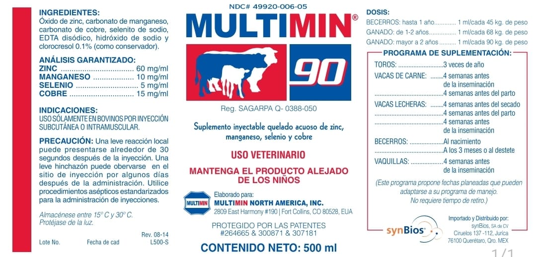 ETIQUETA MULTIMIN 90